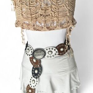 Y2K True Religion studded concho belt boho festival